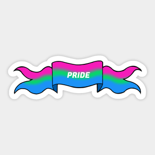 polysexual pride banner Sticker